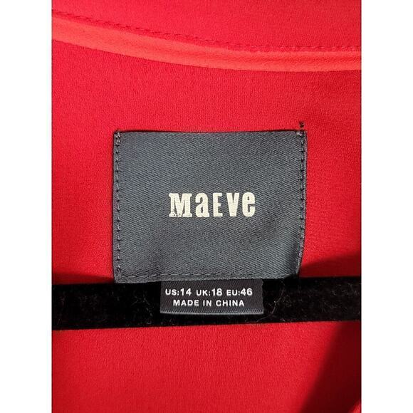 MAEVE DE STIJL BLOUSE IN RED, SZ 14 - Picture 4 of 12